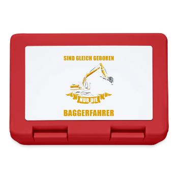 Nur Die Besten Werden Baggerfahrer - Brotdose - Rot - Vorne