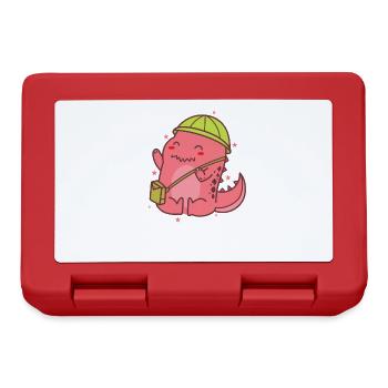 Dino with Handbag Dinosaur Age - Lunchbox - red - Front