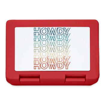 Cowboy Howdy Howdy Howdy Retro Text - Brotdose - Rot - Vorne
