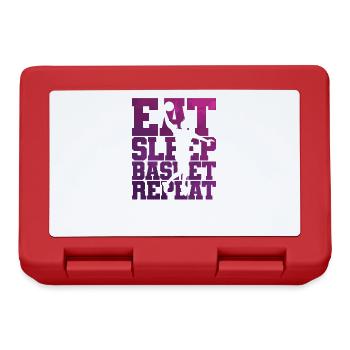 Eat Sleep Basketball Repeat Ballsport USA - Lunchbox - red - Front