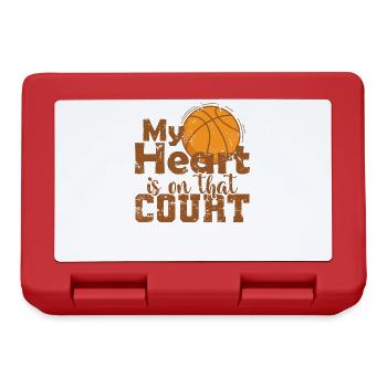 My Heart is on that Court Basketball America - Lunchbox - red - Front