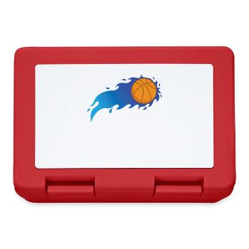 Basketball with Blue Flames Ballsport USA - Lunchbox - red - Front