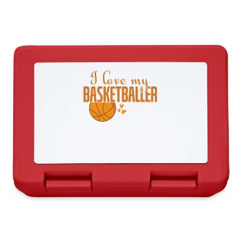 I Love my Basketballer Ballsport America - Lunchbox - red - Front