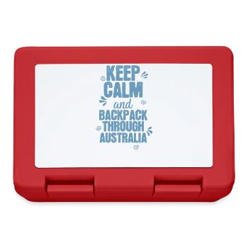 Keep Calm and Backpack through Australia - Lunchbox - red - Front