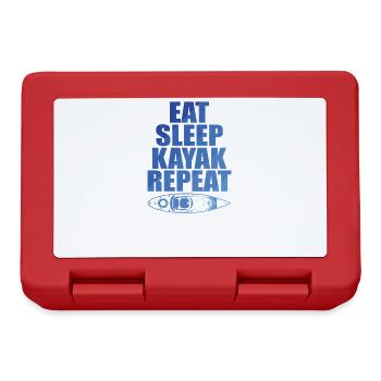 Eat Sleep Kayak Repeat Wasser Paddelboot - Brotdose - Rot - Vorne