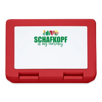 Schafkopf is my Therapy Kartenspiel Hobby - Brotdose - Rot - Vorne