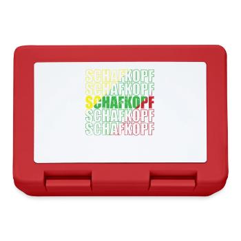 Schafkopf Kartenspiel Spielkarte Hobby - Brotdose - Rot - Vorne