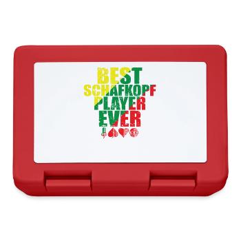 Best Schafkopfplayer ever Kartenspiel - Brotdose - Rot - Vorne
