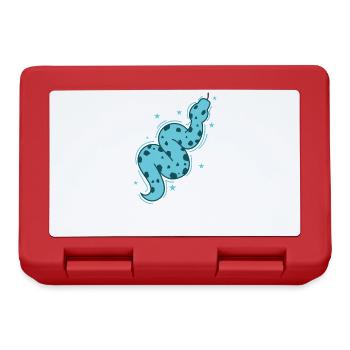 Snake Reptile Zodiac Sign Animal Zoo - Lunchbox - red - Front