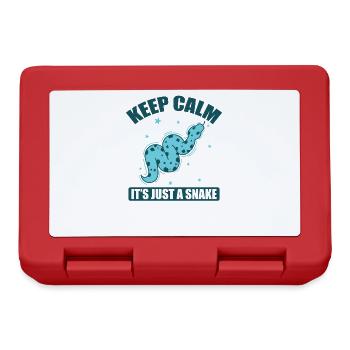 Keep Calm it's just a Snake Snake Reptile - Lunchbox - red - Front