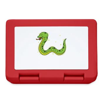 Snake Zodiac Sign Reptile Animal Zoo - Lunchbox - red - Front