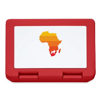 Africa Lion Zoo Predator King Safari - Lunchbox - red - Front