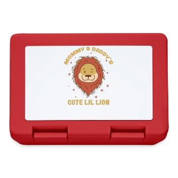 Maman & Papa mignon lil Lion Afrique Lion - Boîte à goûter - rouge - Devant