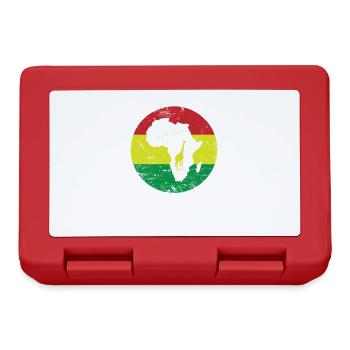 Giraffe Umriss Afrika Kontinent Karte - Brotdose - Rot - Vorne