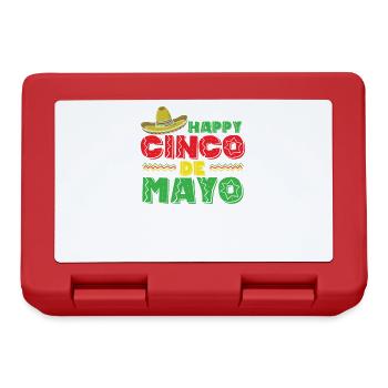 Happy Cinco de Mayo Feiertag Mexiko Amerika - Brotdose - Rot - Vorne