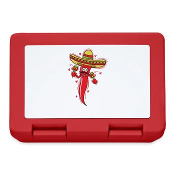 Cinco de Mayo Chapeau Mexicain Vacances Mexique - Boîte à goûter - rouge - Devant