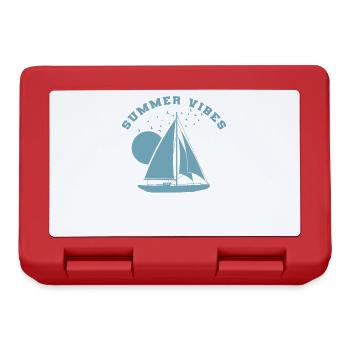 Summer Vibes Segeln Boot Wassersport - Brotdose - Rot - Vorne