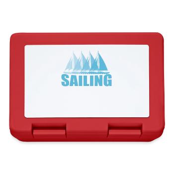 Sailing Segeln Boot Wassersport Wind - Brotdose - Rot - Vorne
