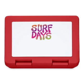 Surf Days Surfing Surfboard Water Sports - Lunchbox - red - Front