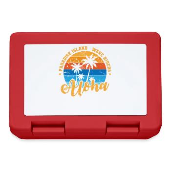 Aloha Paradise Island Wave Rides Surfing - Lunchbox - red - Front
