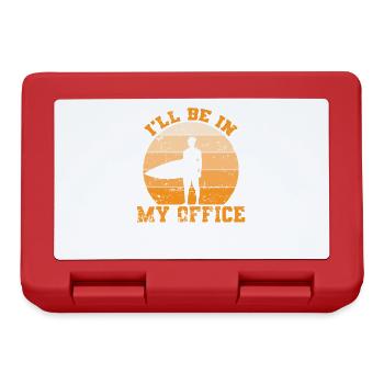 I'll be in my Office Surfing Surfboard - Lunchbox - red - Front