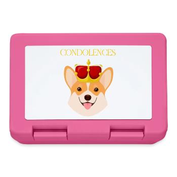 Corgi dog with crown - Lunchbox - pink - Front