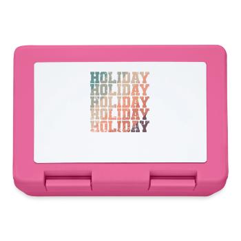 Holiday Holiday Holiday Urlaub Freizeit - Brotdose - Pink - Vorne