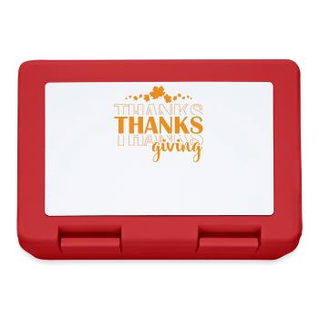 Thanks Giving Family USA America Holiday - Lunchbox - red - Front