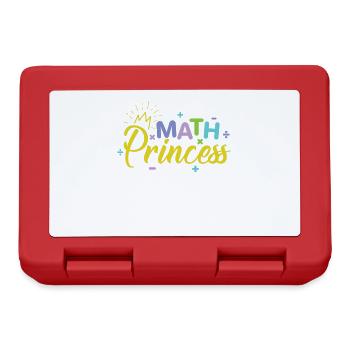 Math Princess Genius Girl Smart Child - Lunchbox - red - Front