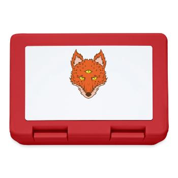 Renard avec trois yeux et un sur le front - Boîte à goûter - rouge - Devant