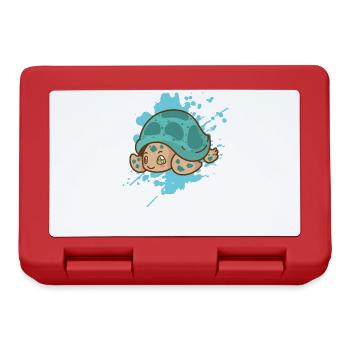 Schildkröte im japanischen Kawaii Stil Tier - Brotdose - Rot - Vorne