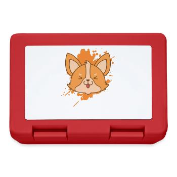 Fuchs im japanischen Kawaii Stil Tier - Brotdose - Rot - Vorne