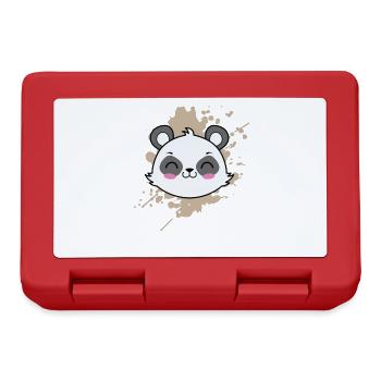 Chat raton laveur dans le style Kawaii Animal Japan - Boîte à goûter - rouge - Devant