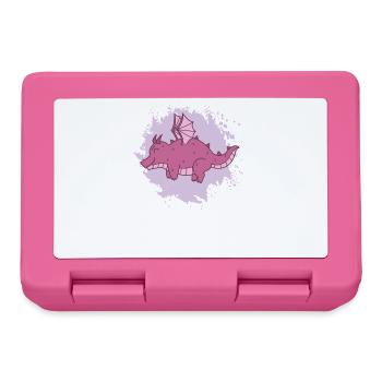 fat dragon fantasy animal cute - Lunchbox - pink - Front