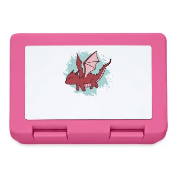 Dragon flies cute fantasy animal - Lunchbox - pink - Front