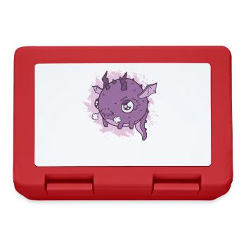 Fat kawaii dragon est aigre - Boîte à goûter - rouge - Devant