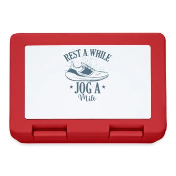 Rest a while jog a mile jogging running sports - Lunchbox - red - Front