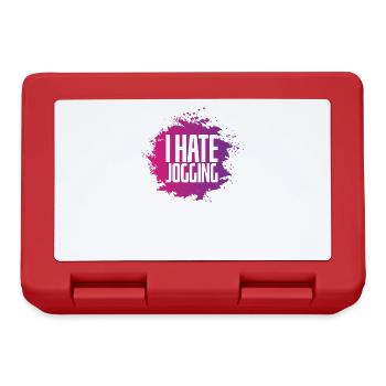 I hate jogging fitness sports running - Lunchbox - red - Front