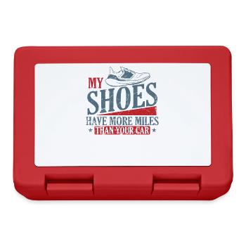 My Shoes have more Miles than your Car Jogging - Lunchbox - red - Front