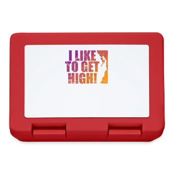 I Like to get high Bouldering Climbing Hobby - Lunchbox - red - Front