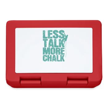 Less Talk More Chalk Klettern Bouldern - Brotdose - Rot - Vorne