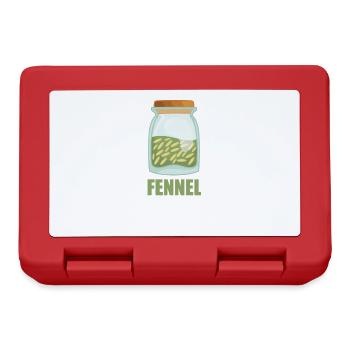 Fennel Gewürz Geschmack Essen Kochen - Brotdose - Rot - Vorne