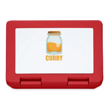 Curry Gewürz Geschmack Essen Kochen - Brotdose - Rot - Vorne