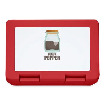 Black Pepper Spice Taste Food Cooking - Lunchbox - red - Front