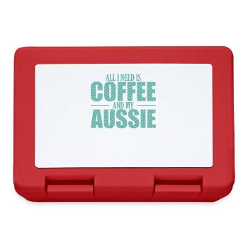 All I need is Coffee and my Aussie Shepherd - Lunchbox - red - Front