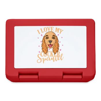 I Love my Cocker Spaniel Dog Pet - Lunchbox - red - Front