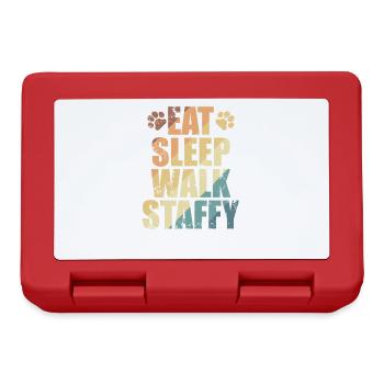 Eat Sleep Walk Staffy Staffordshire Terrier - Brotdose - Rot - Vorne