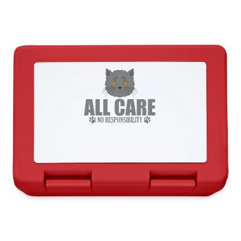 All Care No Responsibility British Shorthair - Brotdose - Rot - Vorne