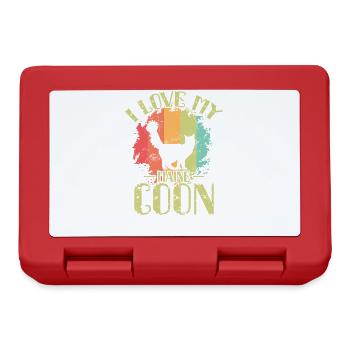 I Love my Maine Coon Cat Pet Cat - Lunchbox - red - Front