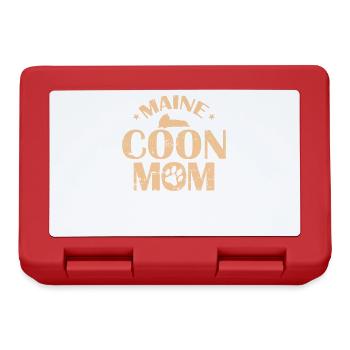 Maine Coon Mom Cat Pet Cat - Lunchbox - red - Front